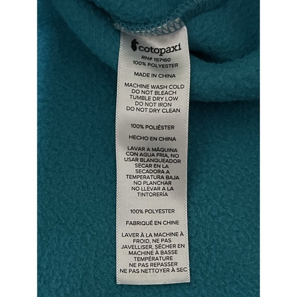 Cotopaxi Teca Fleece Pullover Mens Medium Blue Textured 1/4 T Snap Sweater - Picture 5 of 5